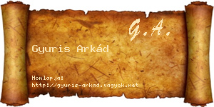 Gyuris Arkád névjegykártya